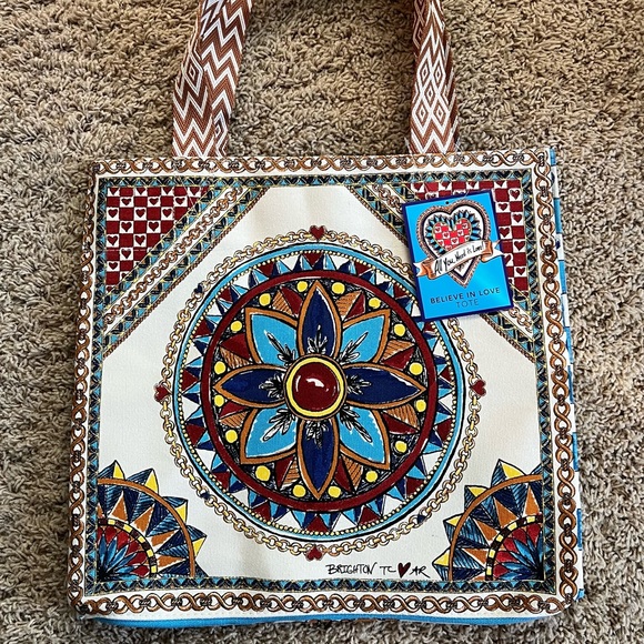 Brighton NWT Limited Edition Believe In Love Canvas Tote Bag - Picture 1 of 8